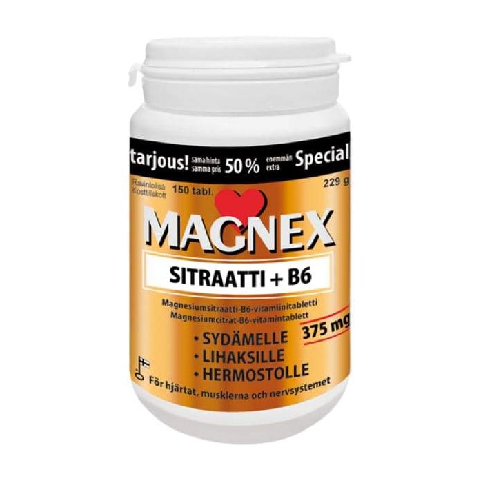 Magnex sitraatti + B6 150 tabl-13