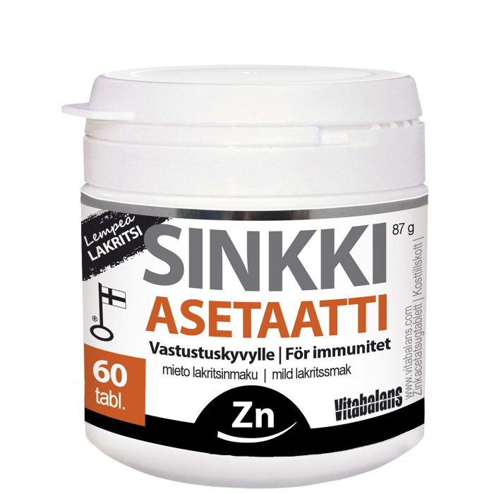 Sinkki asetaatti lempeä lakritsi 60 tabl-13