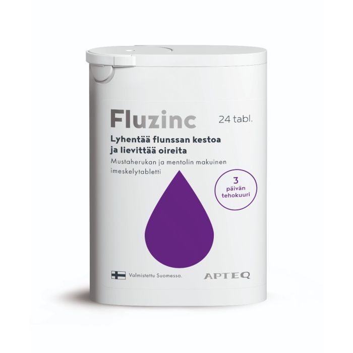 Apteq Fluzinc mustaherukka 24 tabl-13
