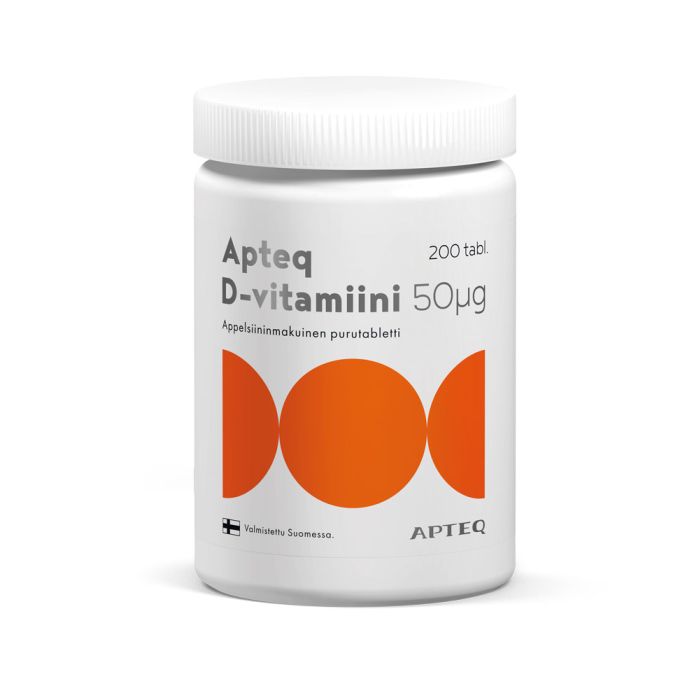 Apteq D-vitamiini 50 mikrog 200 tabl-13