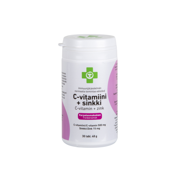APTEEKKI C-vitamiini + Sinkki imeskely/purutabletti 30 tabl-13