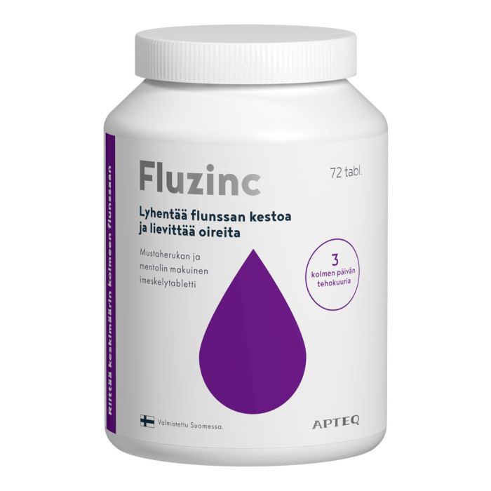 Apteq Fluzinc mustaherukka 72 tabl-13