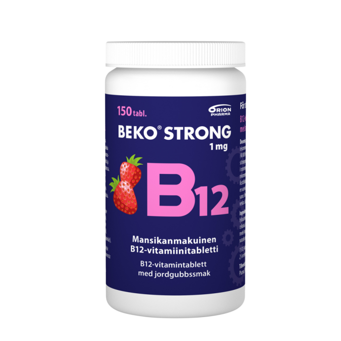 Beko Strong B12-vitamiini 1mg 150 purutabletti mansikka-13