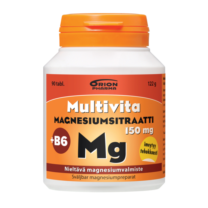 Multivita Magnesiumsitraatti+B6 150mg 90 tabl-13