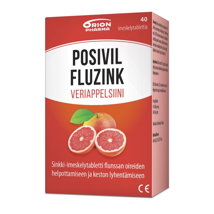 Posivil Fluzink veriappelsiini 40 tabl imeskelytabletti-13
