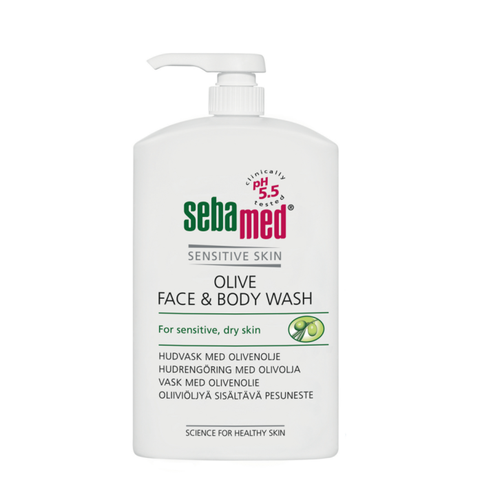 Sebamed Olive Face&Body Wash pesuneste 1000 ml pumppupullo-13