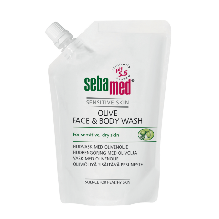 Sebamed Olive Face&Body Wash pesuneste täyttöpussi 400 ml-13