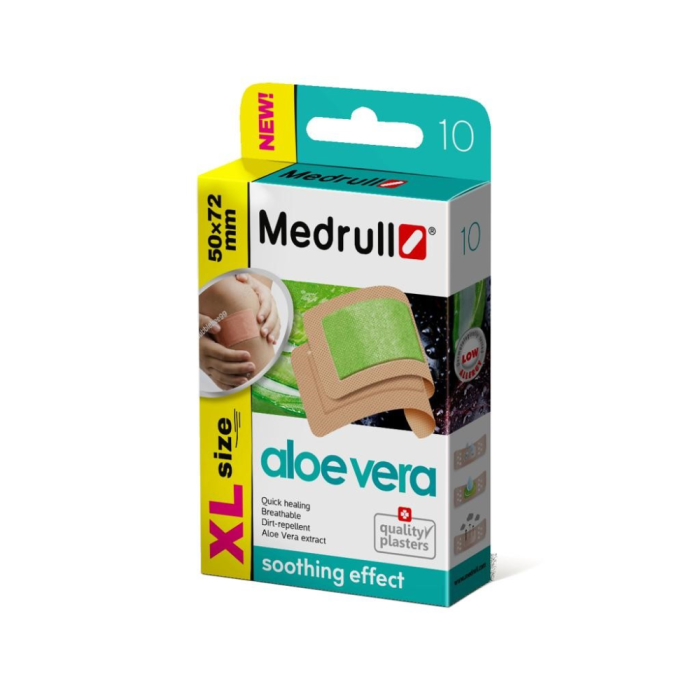Medrull Aloe Vera laastari koko XL 50x72 mm 10 kpl-13