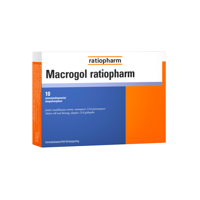 Macrogol Ratiopharm 10 kpl annospussi 13,8g-13