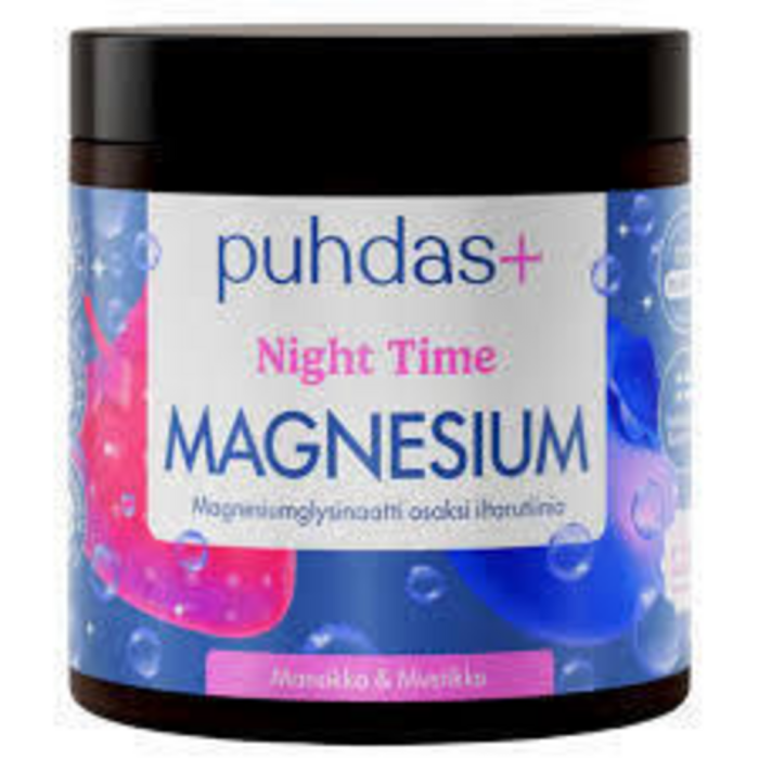 Puhdas+ Night Time Magnesium mansikka-mustikka 80 g-13