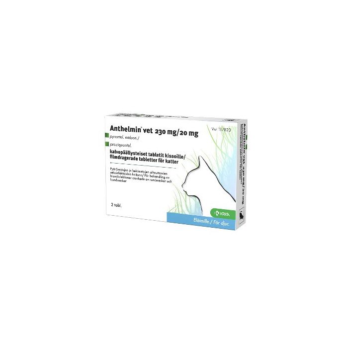 ANTHELMIN VET 230/20 mg 2 fol tabletti, kalvopäällysteinen kissalle-13