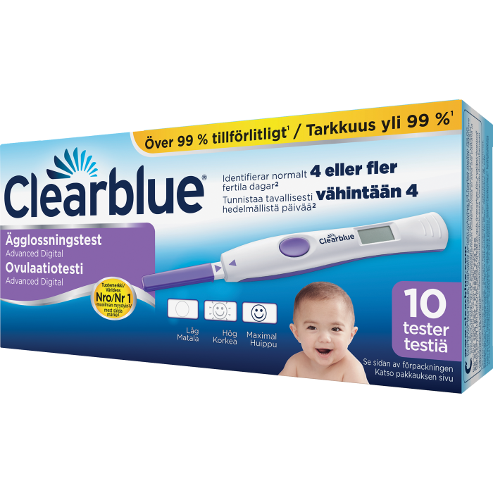Clearblue digitaalinen ovulaatiotesti 10 kpl kahden hormonin tasot-13