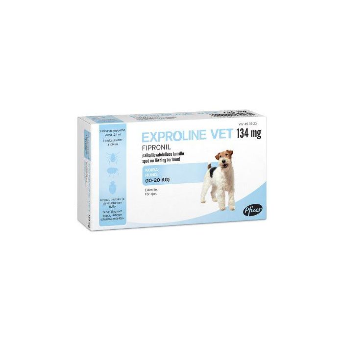 Exproline vet 134 mg 3 x 1.34 ml paikallisvaleluliuos Pipetti-13