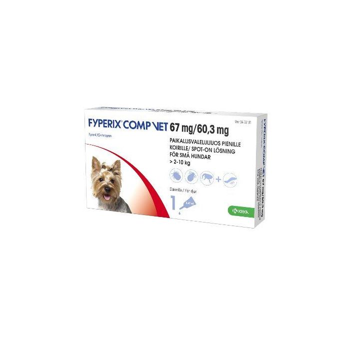 FYPERIX COMP VET 67 mg/60,3 mg 0,67 ml paikallisvaleluliuos koiralle yli 2 kg-10-13