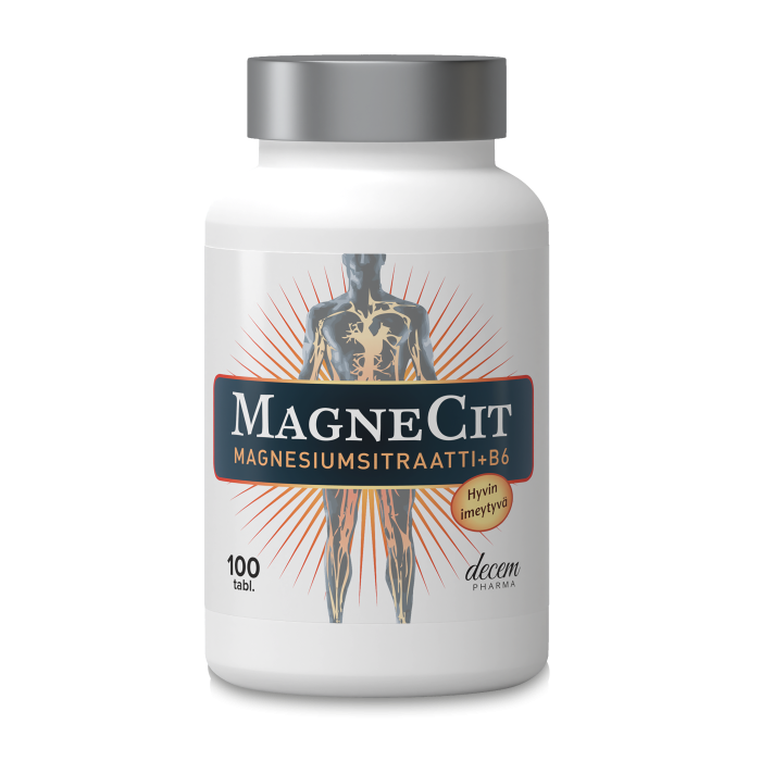 MagneCit magnesiumsitraatti + B6-vitamiini 100 tabl-13