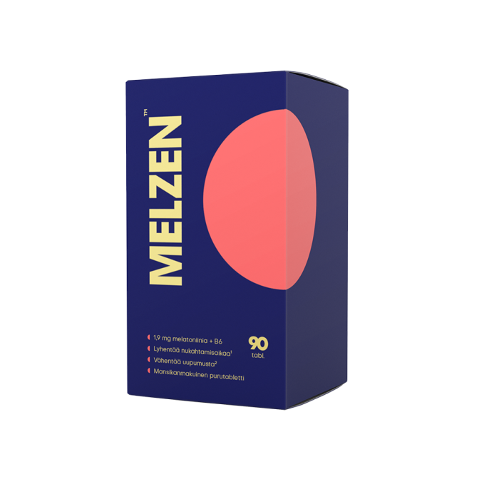 MELZEN Melatoniini 1,9 mg + B6 mansikka 90 purutabl-13