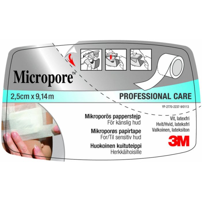 3M micropor kuituteippi katkokela 1 kpl 25 mm x 9,1 m-13
