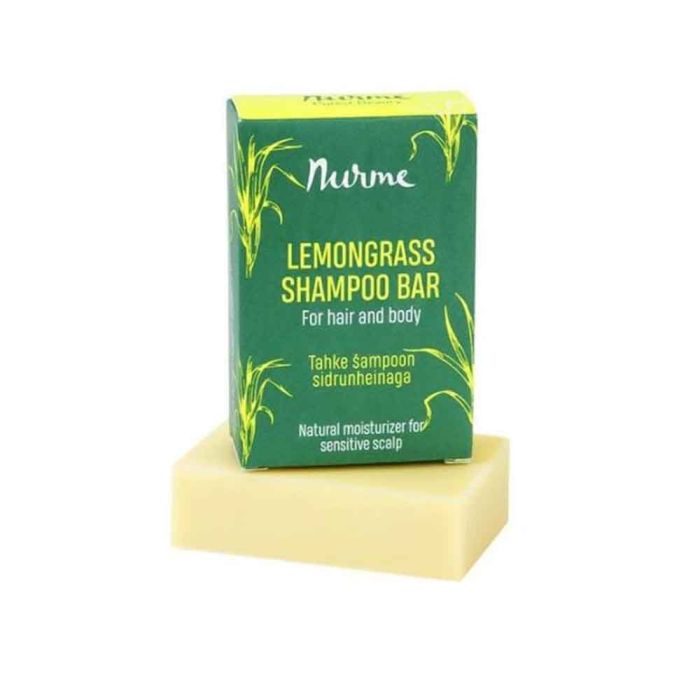 Nurme Lemongrass Shampoo Bar palashampoo herkälle hiuspohjalle 100 g-13