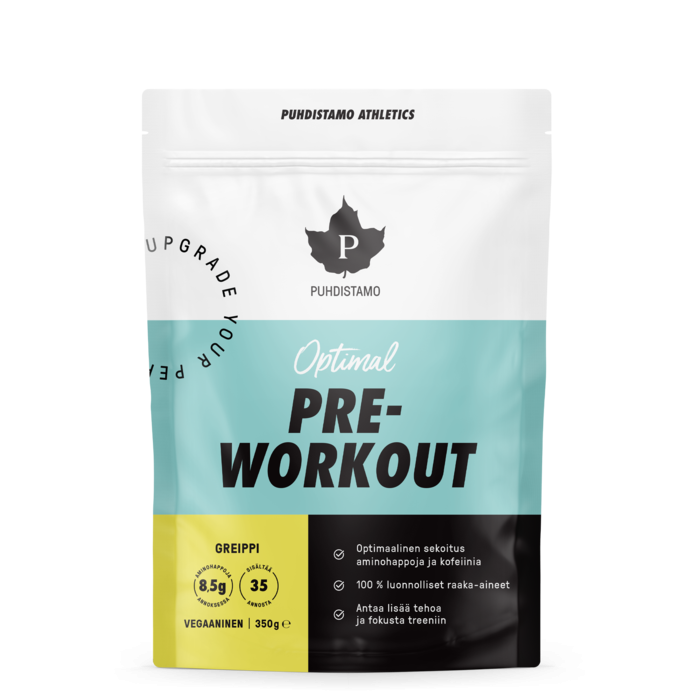 Puhdistamo Athletics Pre-Workout + Kofeiini Greippi 350g-13