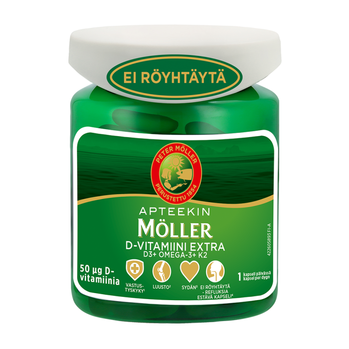 Apteekin Möller D-vitamiini Extra D3+Omega-3+K2 60 kaps-13