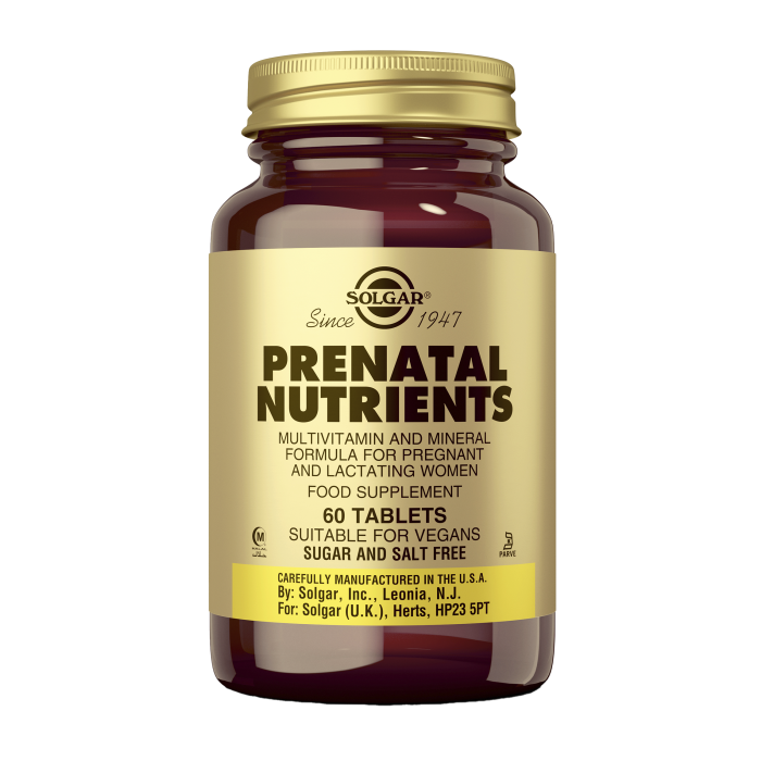 Solgar Prenatal Nutrients (raskaana oleville) 60 tabl-13
