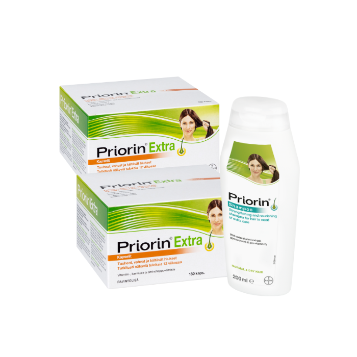 Priorin Extra 360 kpl + Shampoo 200ml-13