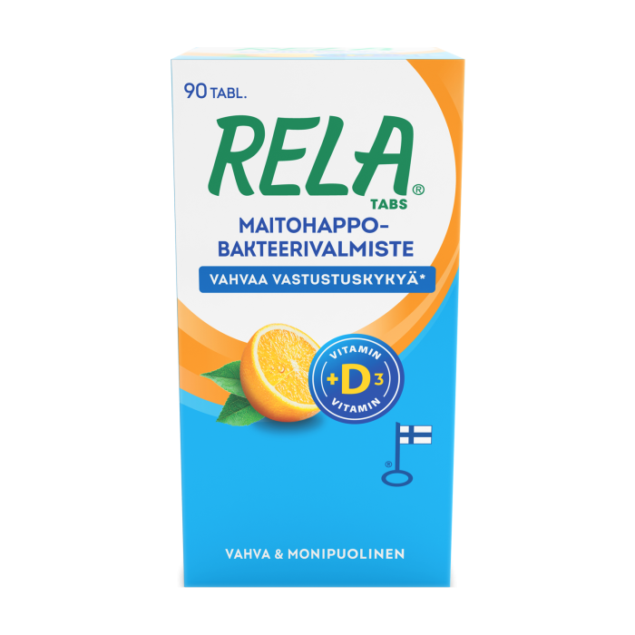 Rela Tabs Appelsiini + D3 90 tabl UUSI -13