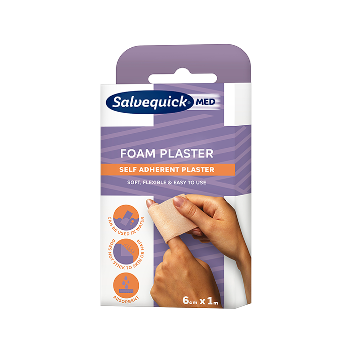 Salvequick Foam plaster, vaahtolaastari 6cmx1m -13