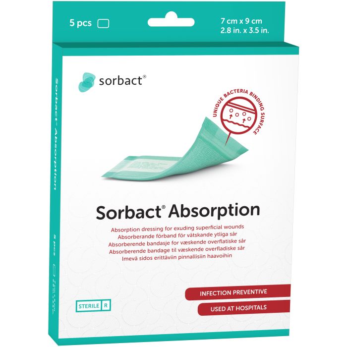 Sorbact Absorption haavatyyny 7x9cm 5 kpl -13