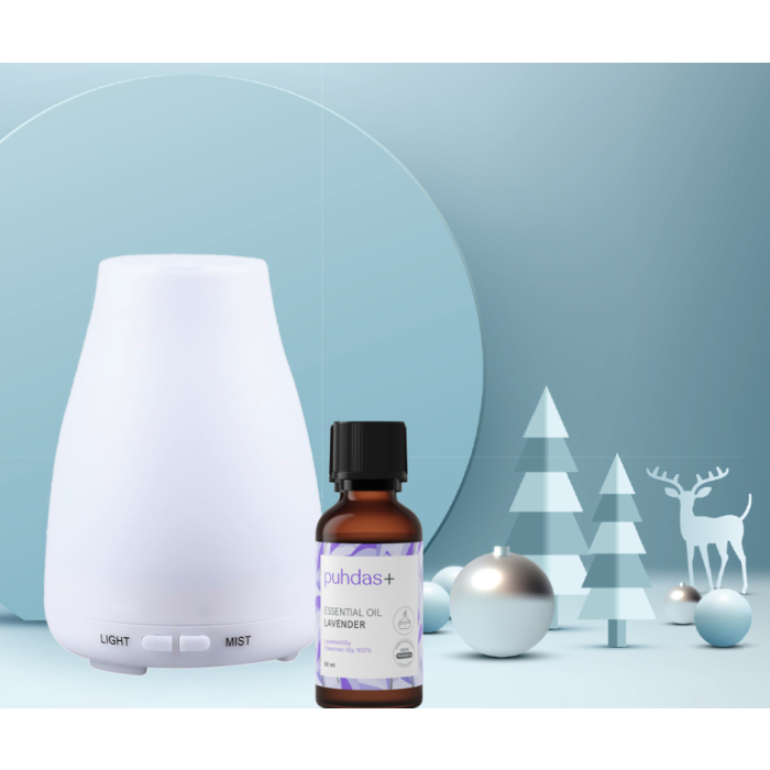 Puhdas+ Aroma Diffuser 160 ml+ Laventeli eteerinen öljy-13