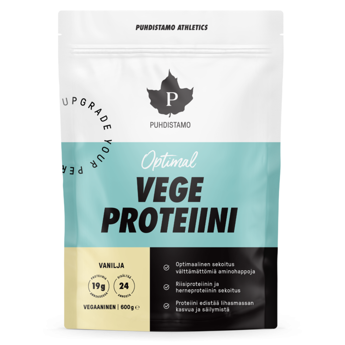 Puhdistamo Athletics Optimal Vege proteiini, Vanilja 600g-13