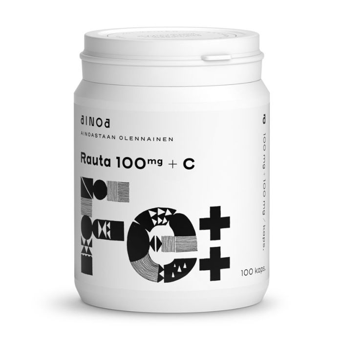 Ainoa Rauta 100mg + C 100 kaps-13