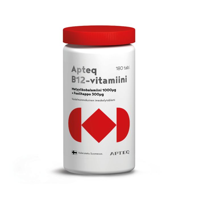 Apteq B12 metyylikobalamiini 1000 mikrog 180 tabl-13
