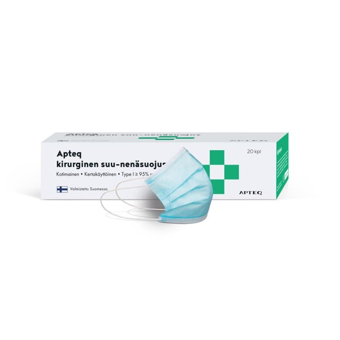 Apteq kirurginen suu-nenäsuojus 20 kpl-13