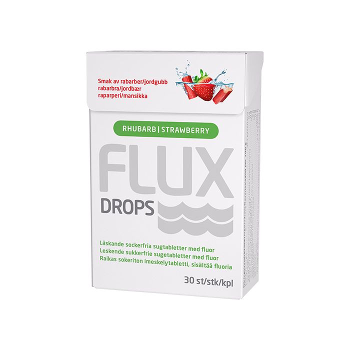 Flux Drops imeskelytabletti raparperi-mansikka 30 kpl-13