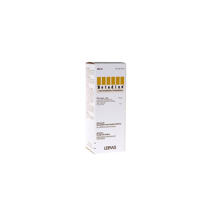 BETADINE 75 mg/ml 250 ml ihonpuhdisteliuos-13