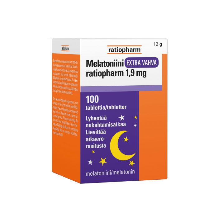 Melatoniini Extra Vahva Ratiopharm 100 tabl 1,9 mg-13