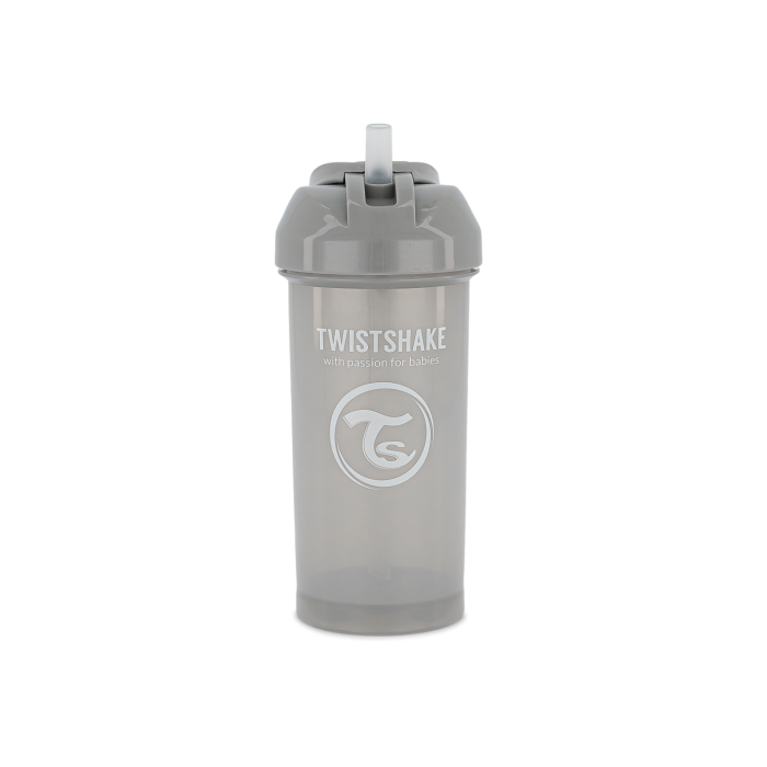 Twistshake Straw Cup pillimuki 360ml 6+ kk harmaa-