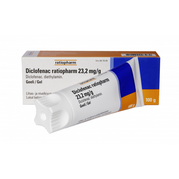 Diclofenac Ratiopharm 23,2 mg/g 100 g geeli-13