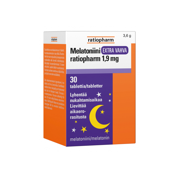 Melatoniini Extra Vahva Ratiopharm 30 tabl 1,9 mg-13