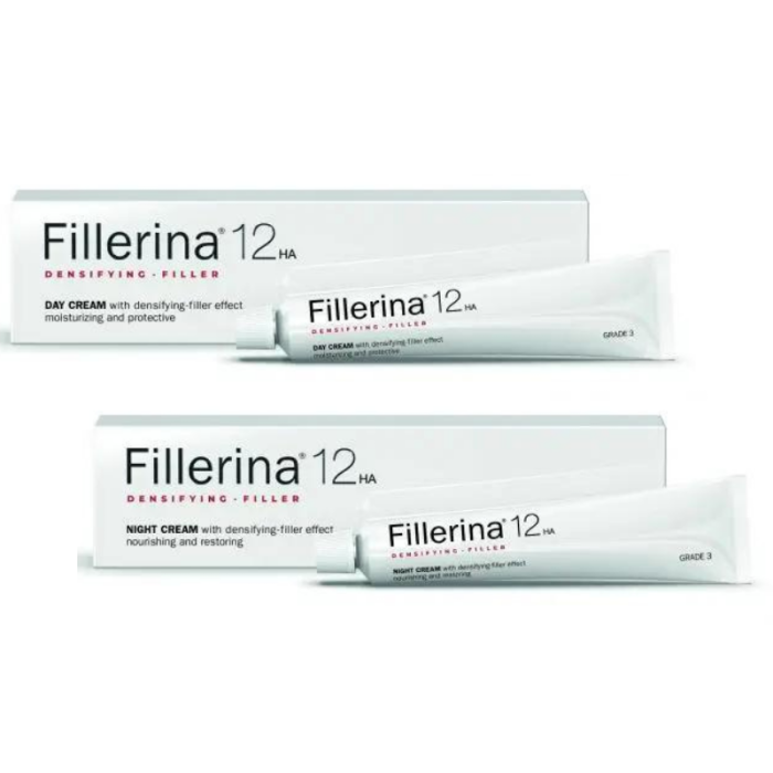 Fillerina Grade 3 päivävoide ja yövoide 12 hyaluronihappoa-13