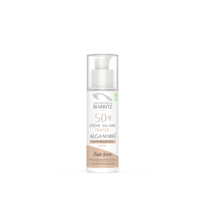 Laboratoires de Biarritz Alga Maris Sävyttävä Aurinkovoide kasvoille SPF50 Ivory 50 ml-13