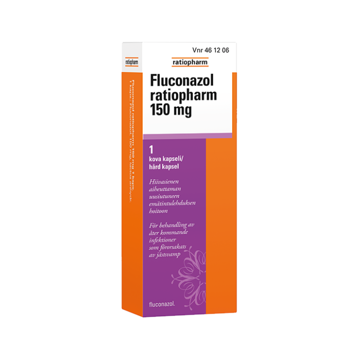 FLUCONAZOL RATIOPHARM 150 mg 1 fol kaps, kova-13