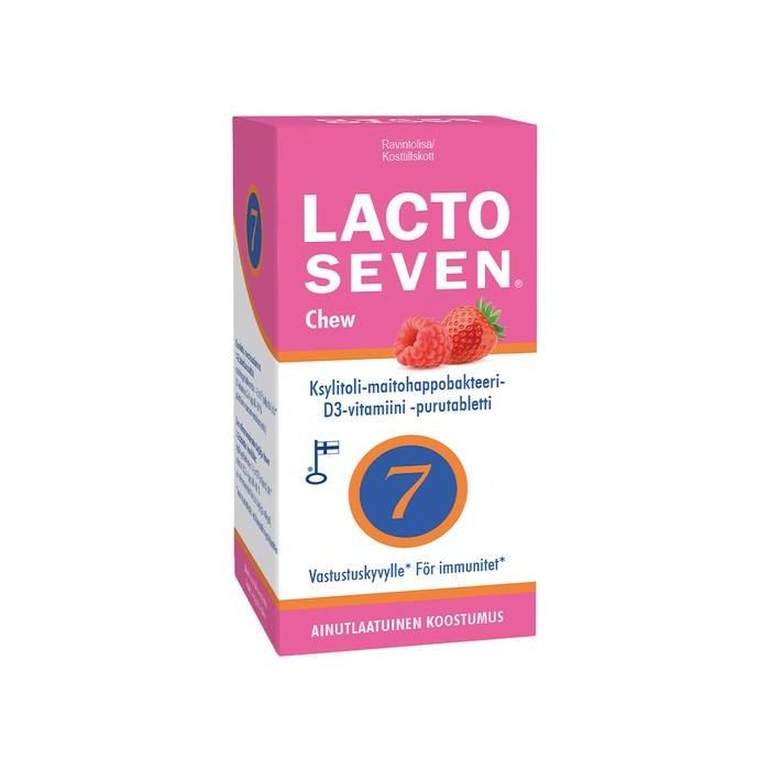 Lacto Seven Chew -ksylitoli-maitohappobakteeri-D3-vitamiini 50 purutabl-13