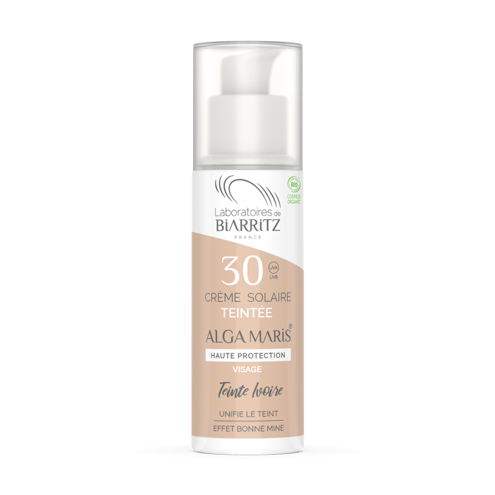 Laboratoires de Biarritz Alga Maris Sävyttävä Aurinkovoide kasvoille SPF30 Ivory 50 ml-13