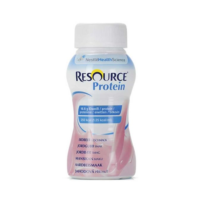 Resource Protein 4x200 ml neste, täydennysravintovalmiste mansikka-13