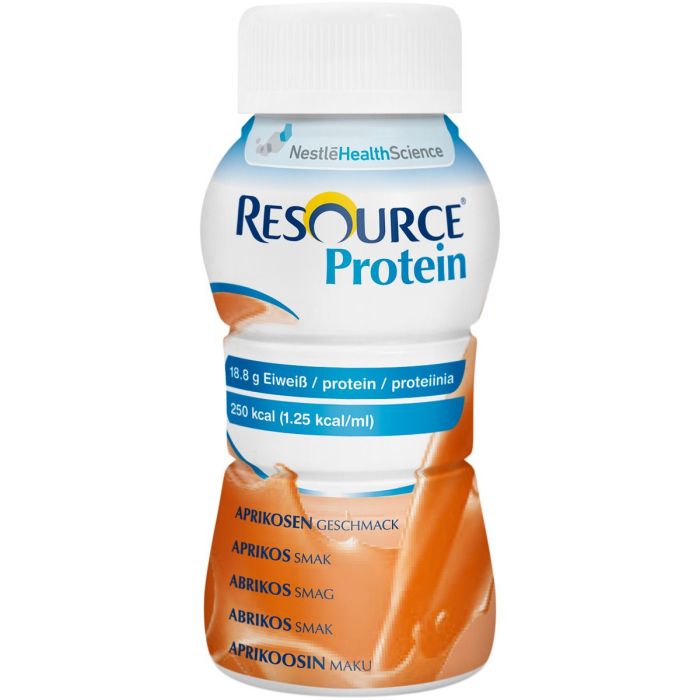 Resource Protein 4x200 ml neste, täydennysravintovalmiste aprikoosi-13