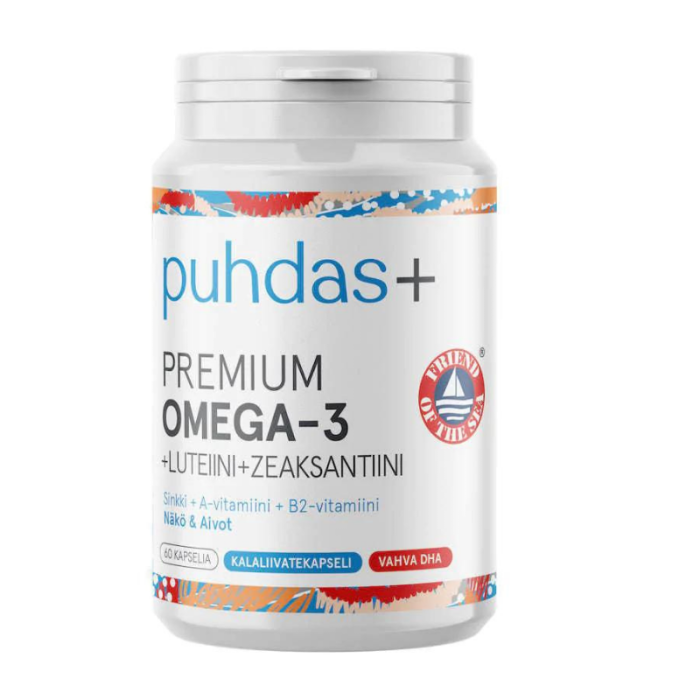 Puhdas+ Omega-3 + Luteiini + Zeaksantaani 60 kaps-13