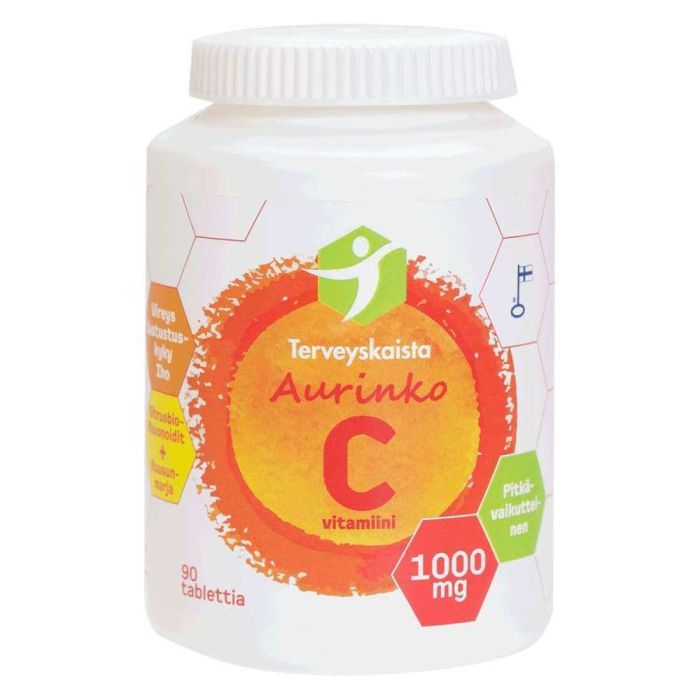 Terveyskaista Aurinko C -vitamiini 1000 mg PITKÄVAIKUTTEINEN 90 tabl-13