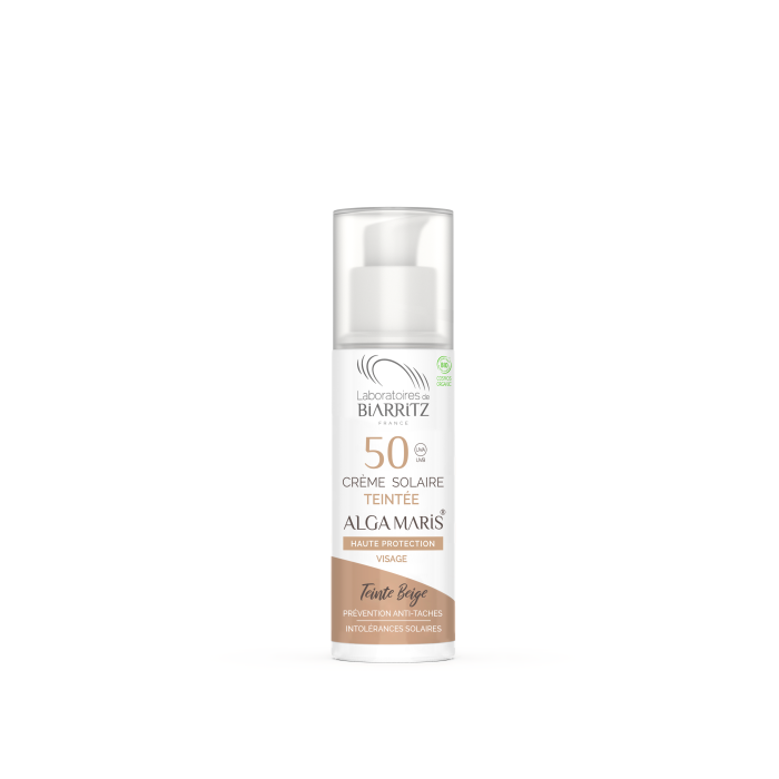 Laboratoires de Biarritz Alga Maris Sävyttävä Aurinkovoide kasvoille SPF50 Beige 50 ml-13